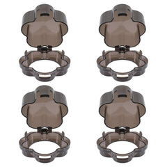 Toddmomy knob covers on a transparent pack shield gas stove controls from curious children.