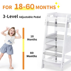 TOETOL Bamboo Toddler Step Stool easy to assemble and move between rooms