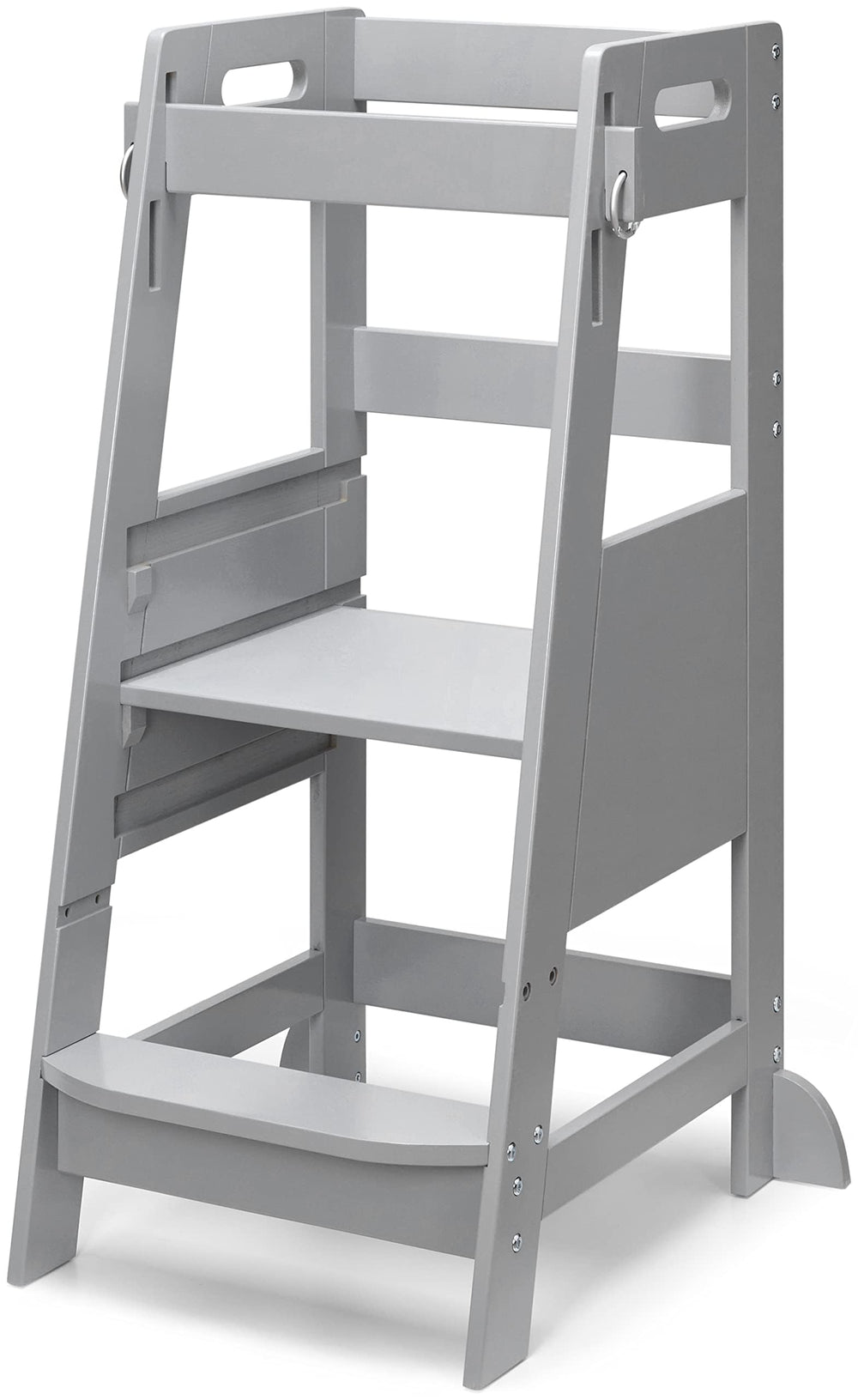TOETOL Bamboo Toddler Step Stool platform enables adjustable height for growing kids