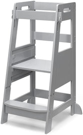 TOETOL Bamboo Toddler Step Stool platform enables adjustable height for growing kids