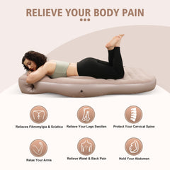 Toggloo pregnancy pillow with soft gray cover offers a calming, cozy look