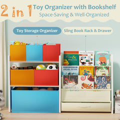 Tohiasen solid pine wood construction highlights sturdy storage for playtime.