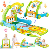 Toidgy 4-in-1 baby gym mat promotes tummy time and crawling with adjustable height.