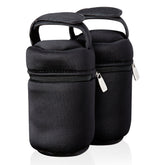 Tommee Tippee insulated travel bottle bag 2-pack keeps bottles ready for on-the-go feeding.