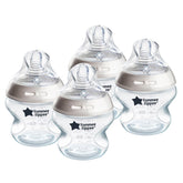 Tommee Tippee Natural Start 5oz bottle showing compact BPA-free safety design for early feeding