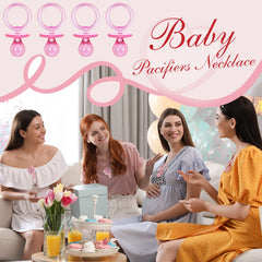 Tondiamo pink foot tags for pacifier necklace set, ideal party favors.
