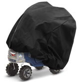 Tonhui Cozy Coupe cover top view protecting the toy car from sun and dust.