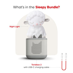 USB-C charging cable included for quick, safe power on the Toniebox.