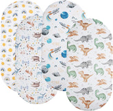 Tontukatu bassinet sheet sun pattern offers cozy, breathable comfort for naps.