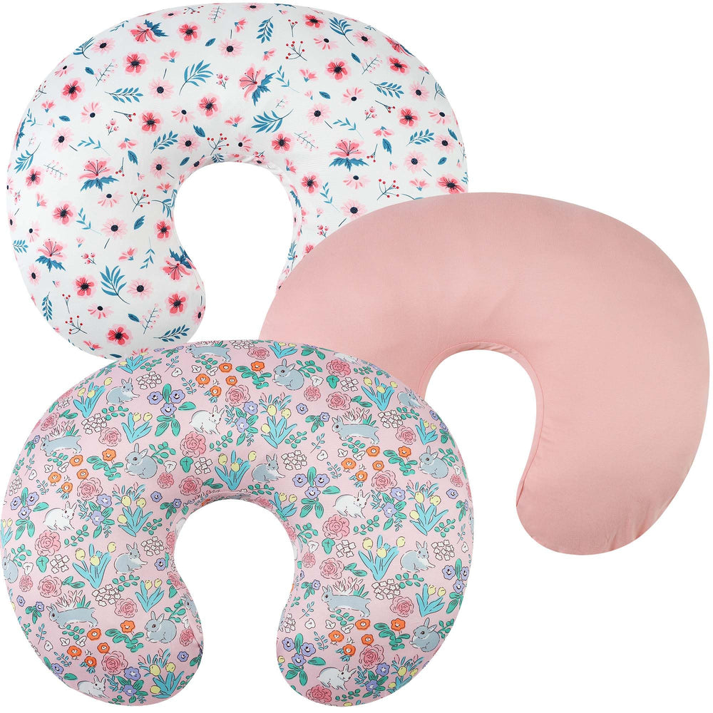 Tontukatu floral pink nursing pillow cover for soft, comfortable feeds
