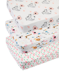 Tontukatu Flamingo pattern pack n play sheet for gentle, breathable sleep.