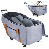 Tonyeee car seat travel bag with wheels for easy airport maneuverability