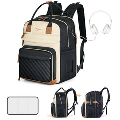 Tonyeee diaper bag backpack expandable 25L showing twin-capacity for quick trips