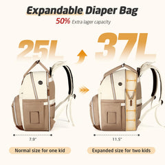 Tonyeee diaper bag insulated pockets keep bottles at temperature on the go