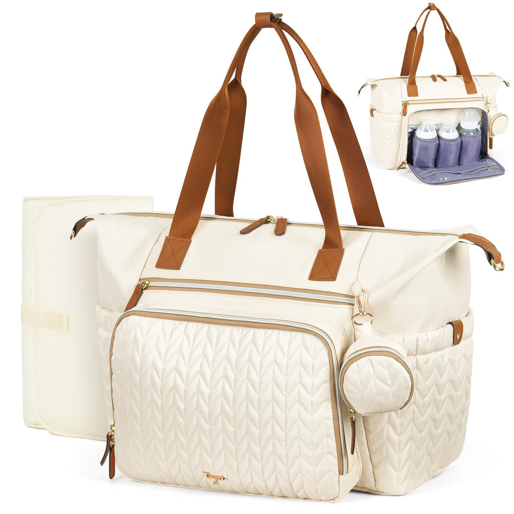 Tonyeee diaper bag tote waterproof with dry storage for baby essentials and on-the-go outings