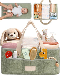 Toodly Baby Diaper Caddy Organizer portable changing pad for on-the-go diaper changes.