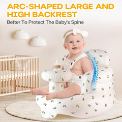 Tooktro wrap-around seat supports baby during feeding and playtime with cozy design.