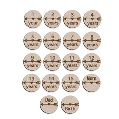 Top Obsession mom round height marker marks milestones on the ruler.