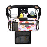 TopDesign Donuts stroller organizer front view shows upright and accessible layout