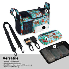 TOPDesign organizer with insulated cup holders to keep bottles at the right temperature.