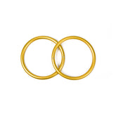 TOPIND 3-inch aluminium sling rings close-up, two-pack, durable connection for baby carriers.