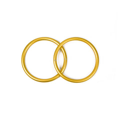 TOPIND 3-inch aluminium sling rings close-up, two-pack, durable connection for baby carriers.