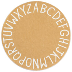 Topotdor Alphabet Round Rug for learning letters in a cozy space.