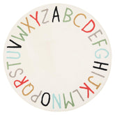 Topotdor Rainbow Round Kids Play Rug with alphabet letters for learning and fun