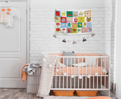 Topthink alphabet-numbers banner decor fits nursery, playroom, and reading corner