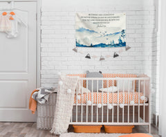 Topthink beige banner decor brightens kids' rooms with scripture