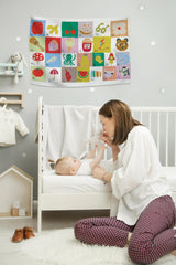Topthink beige banner made of durable polyester cotton enhances kid's room decor