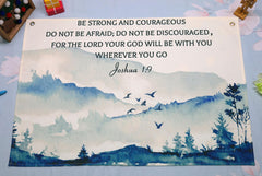 Topthink Bible Verse Banner beige rectangle for nursery walls