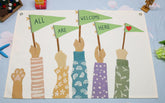 Topthink classroom boho banner on wall adds a welcoming vibe