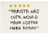 Topthink funny coffee banner flag adds stylish wall art for kitchen or cafe.