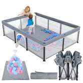 TOREVSIOR foldable playpen assembly demonstrates quick setup and space-saving design.