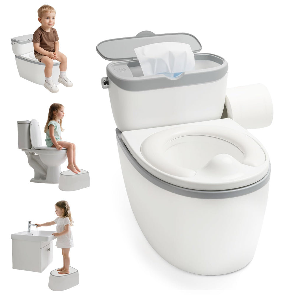 TOSGN 3-in-1 toddler potty front view, compact height for early training.