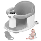 TOSGN Baby Bath Seat with water temperature display shows real-time bath temps.