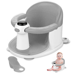 TOSGN Baby Bath Seat with water temperature display shows real-time bath temps.
