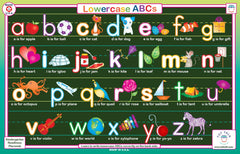 Tot Talk lowercase ABCs placemat front view enhances early literacy during meals