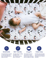 TotAha all-season jersey-knit crib sheet: breathable comfort year-round.