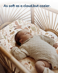 TotAha bassinet sheet with modern print for nursery style