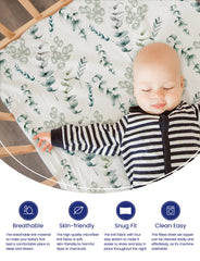 TotAha Botanical Sheets fitting mattress edges for secure fit