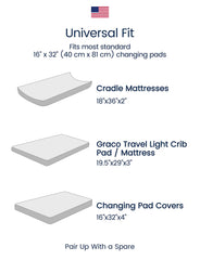 TotAha breathable changing pad cover keeps baby cool and comfy.