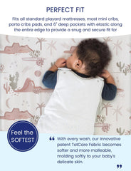 TotAha cactus pack n play sheets breathable knit for cooler nights