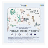 TotAha changing pad cover in buttery-soft jersey knit offers gentle comfort during diaper changes.