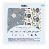 TotAha Halo Bassinest fitted sheets in soft-weave fabric for gentle comfort.