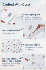 TotAha Light Sleep Sack on a toddler resting, featuring breathable fabric for comfort.