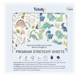 TotAha premium soft dinosaur changing pad cover with dinosaur pattern for gentle comfort.