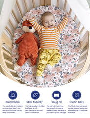 TotAha bassinet sheets soft texture for gentle baby comfort.