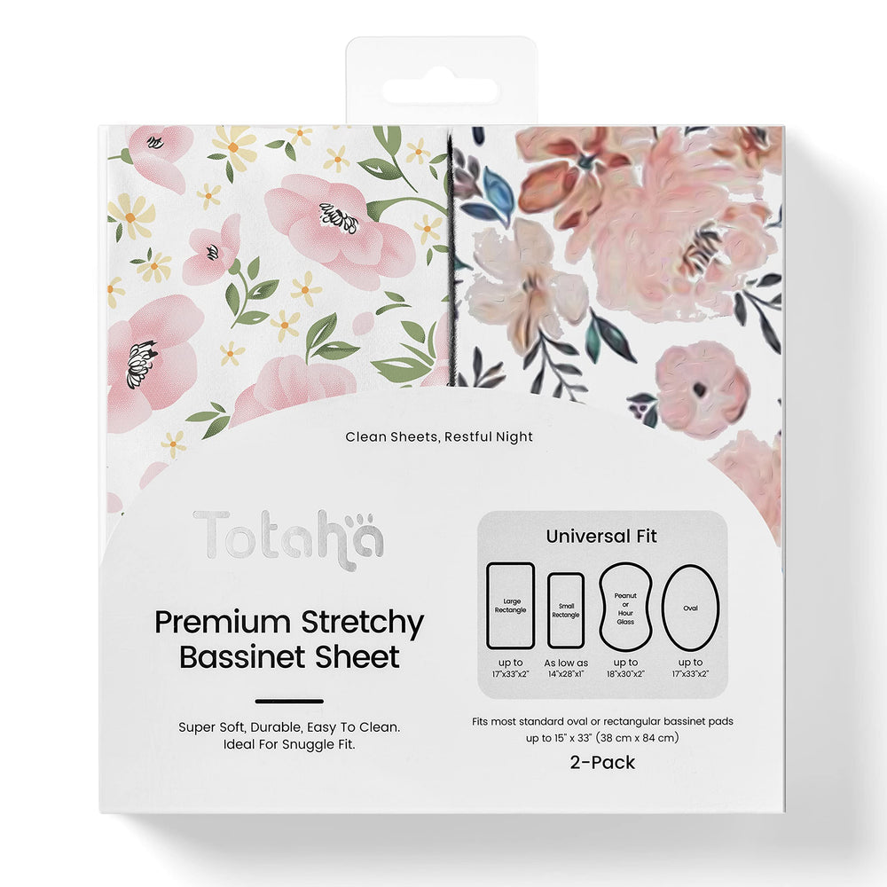 TotAha bassinet sheets silky texture for a cozy, restful sleep.
